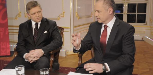 Robert Fico a Andrej Kiska (zdroj: TASR/Milan Krupčík)