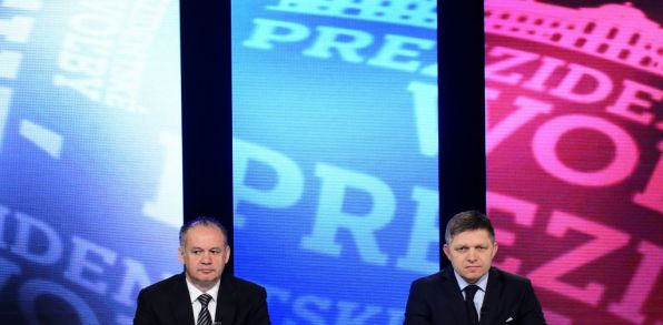 Andrej Kiska a Robert Fico sa stretnú v druhom kole volieb, ktoré sa uskutoční 29. marca. Foto: TASR/Martin Baumann